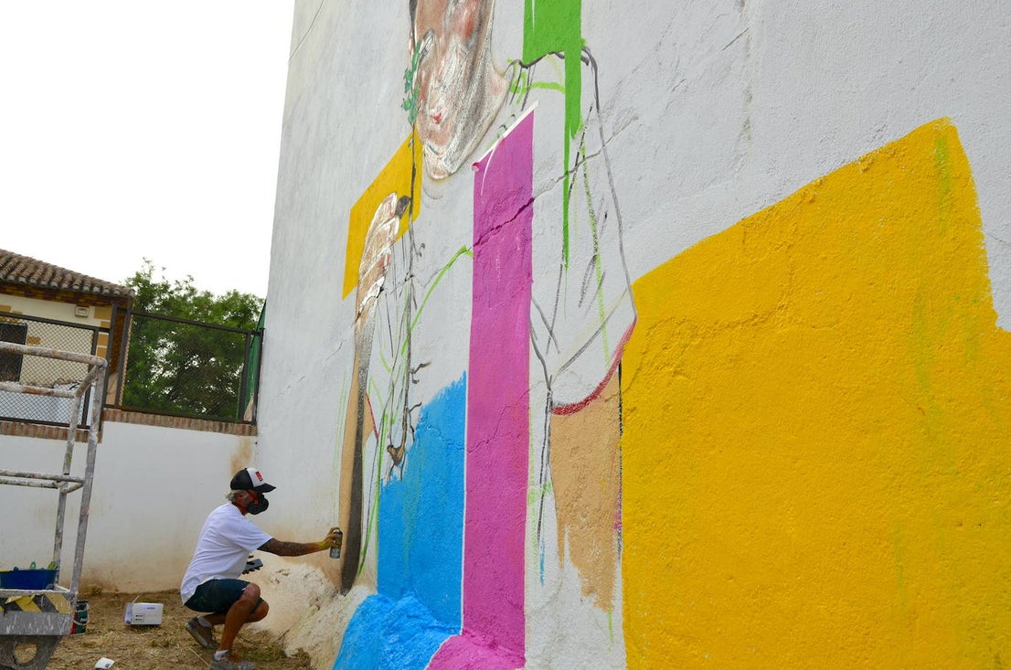 Un mural en Huétor Vega recuerda la importancia de «sembrar el futuro»