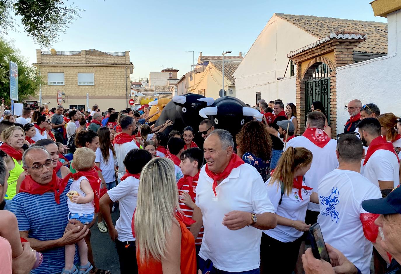 Huétor Vega vibra con su particular encierro de 'toros'