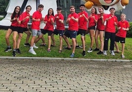 Rubén Hita y los suyos, en su reciente visita a Corea del Sur.