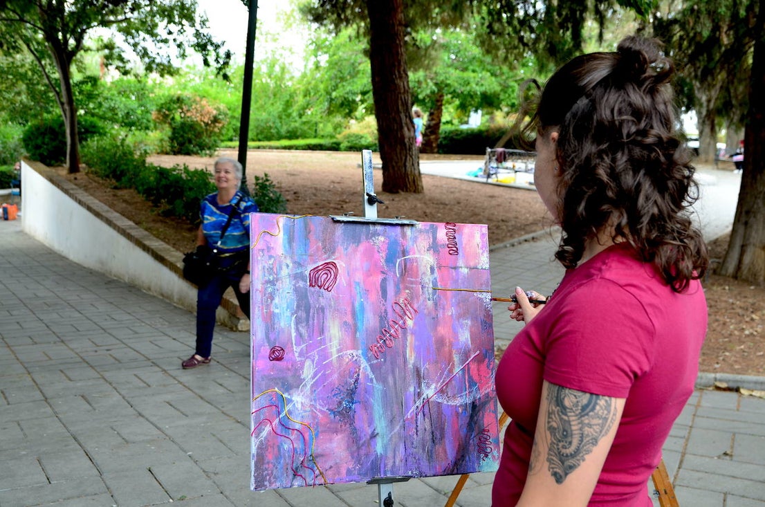 Así ha sido la quinta edición del concurso de pintura rápida abstracta de Huétor Vega