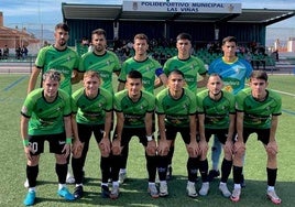 Once inicial del CD Huétor Vega en Las Viñas ante el Polideportivo Almería.