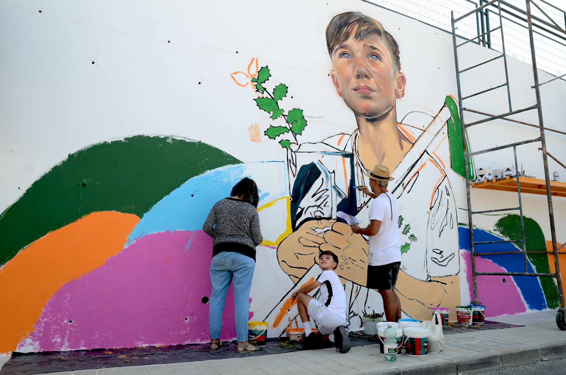 Elaboración del mural.