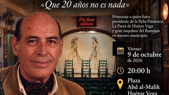 Huétor Vega recordará a Pepe Agudo en el vigésimo aniversario de su fallecimiento
