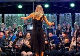 La Banda Municipal de Música, el pasado viernes en el Parque de la Encina.