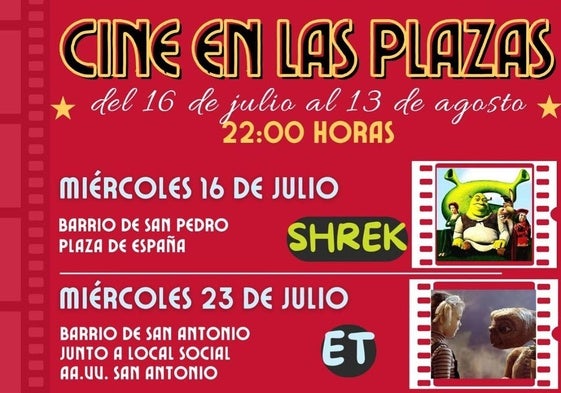 El Cine de Verano de La Zubia, en las plazas de los barrios