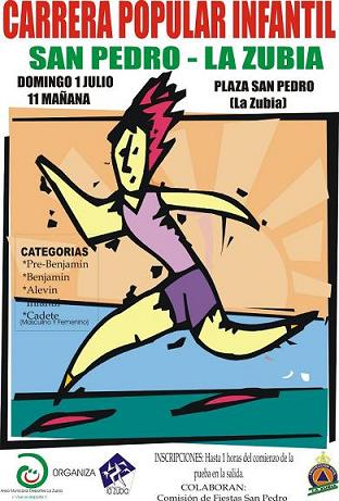 La Carrera popular infantil, el domingo en la plaza de San Pedro