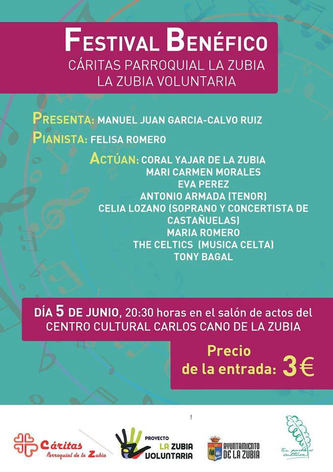 Festival benéfico de Cáritas Parroquial y La Zubia Voluntaria