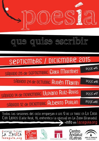 Erika Martínez abre el ciclo de lecturas poéticas 'Poesía que quise escribir' de la Asociación La Zagüía y la Casa con Libros