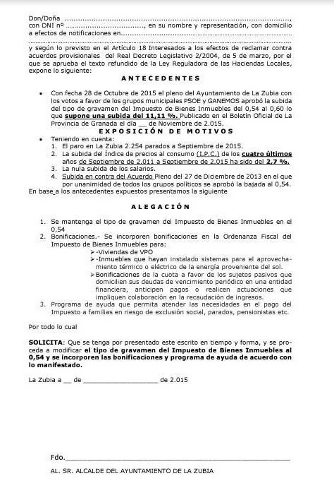 Militantes socialistas protestan "por la subida del 11,11% del IBI"