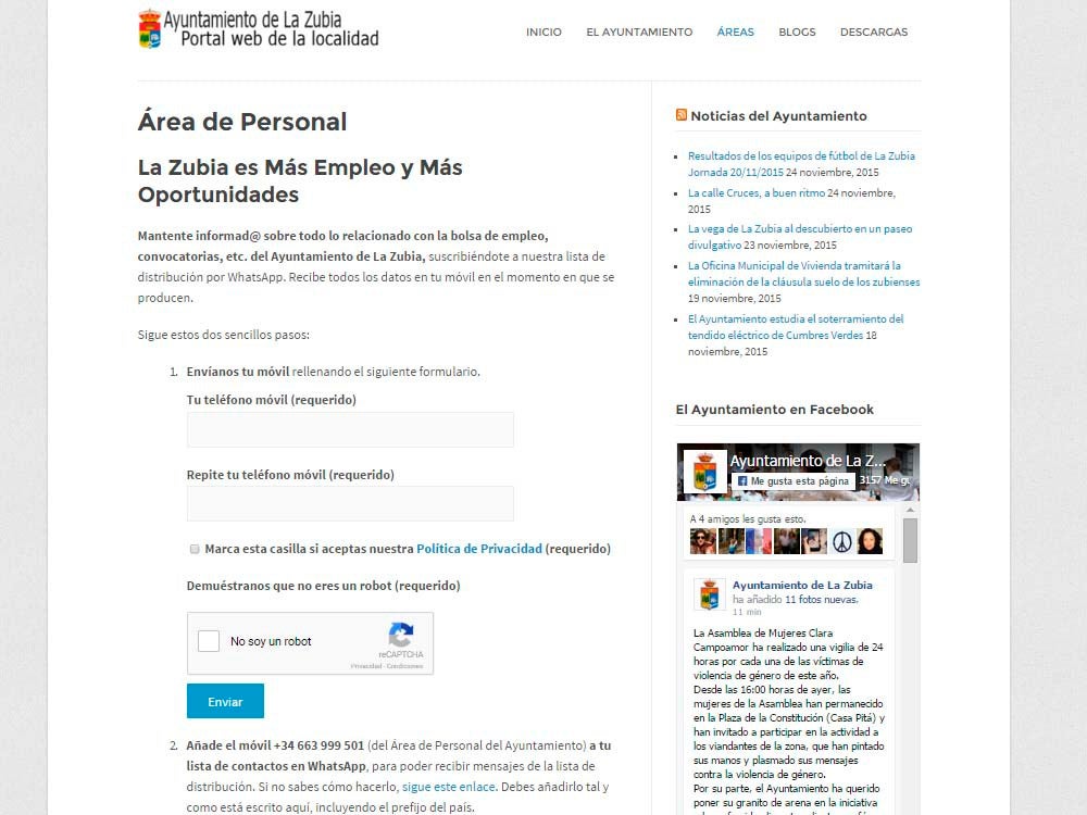 Activado un servicio de alerta para informar sobre la oferta pública de empleo