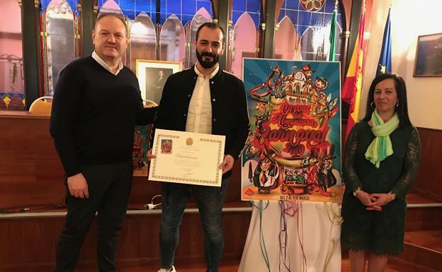 Acto de presentación del carnaval 2019 y entrega del premio a José Miguel Torrecillas, autor del cartel anunciador.