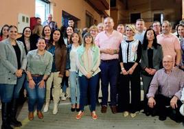 La candidatura del PSOE de Cuevas del Almanzora con el alcalde, Antonio Fernández, al frente.