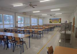 Comedor escolar sin actividad.