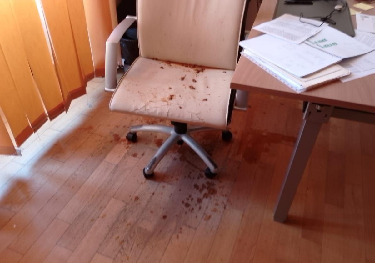 Imagen principal - Rocían un bote con heces y orines en el despacho de Álvaro Ramos, teniente de alcalde de Garrucha