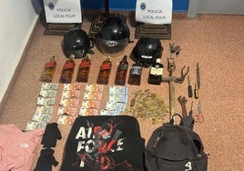 Material incautado por la Policía Local de Pulpí.