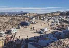 Imagen de la fiesta organizada sin licencia en Sorbas.