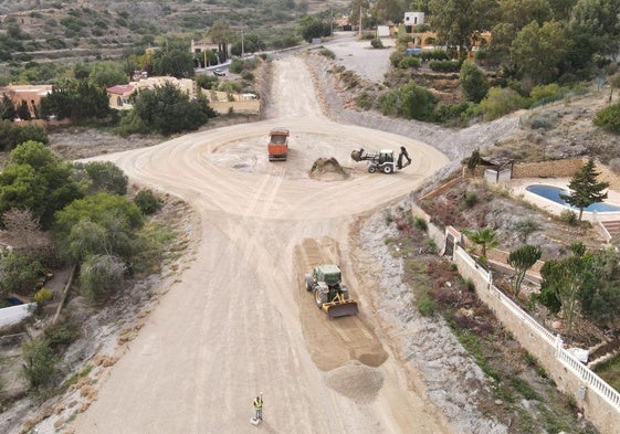 Obras en la variante costera de Mojácar.