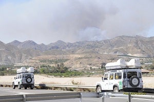 Declarado un incendio forestal en la Sierra de Almagro que afecta a esparto y pinar disperso