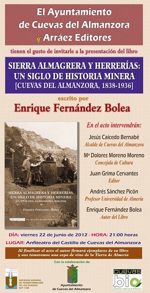 Enrique Fernández Bolea explica un siglo de minería en Cuevas en 528 páginas