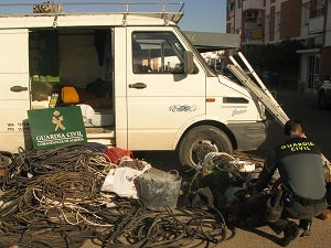 La Guardia Civil sorprende “in fraganti” a los autores de un delito de robo de cobre