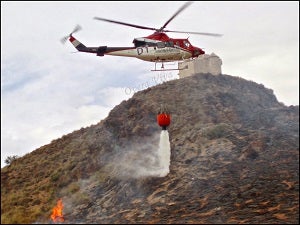 Pequeño incendio en el cerro de San Miguel en el día de la romería