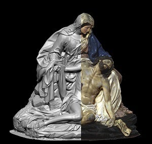 El Paso Blanco de Huércal-Overa cuenta ya con una réplica en 3D de la Virgen de las Angustias