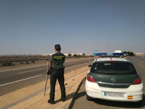 Corte de carriles en la autovía A-7 a su paso por Huércal Overa