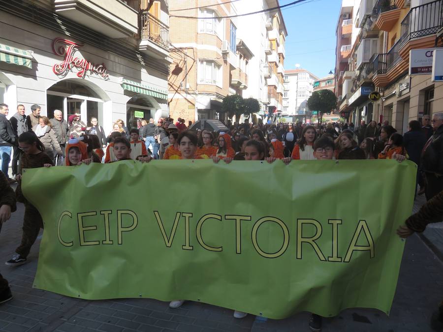 Más de 2.000 personas -entre alumnos, docentes y familiares- han participado en este pasacalles carnavalesco, que ha recorrido el centro de la ciudad durante buena parte de la mañana.