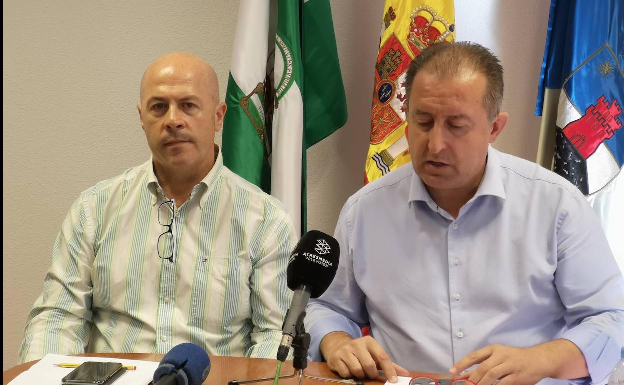 Antonio López y Francisco Barrionuevo, en su comparecencia de hoy. 