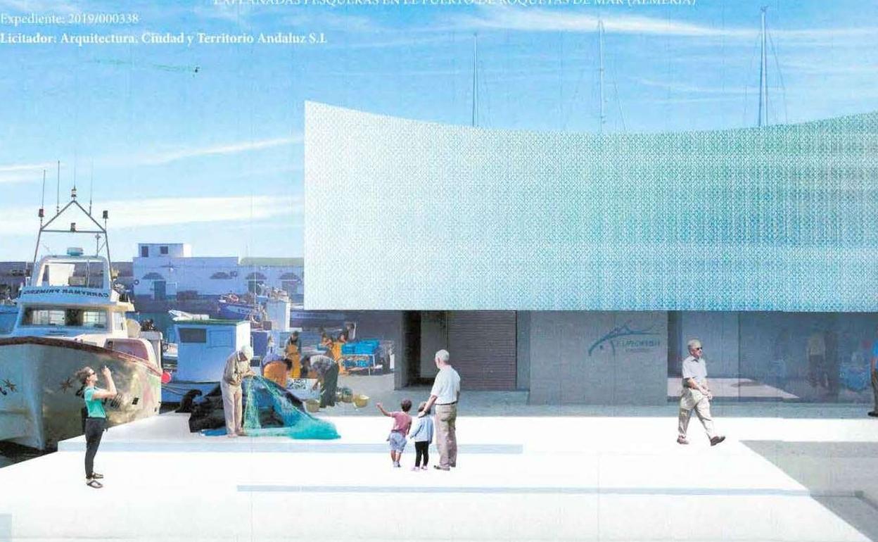 La nueva Lonja del Puerto de Roquetas que prepara Puertos tendrá usos turísticos