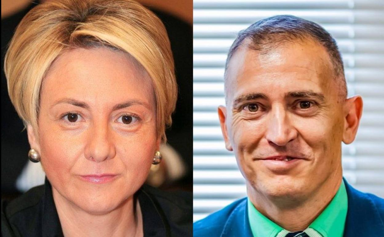 Los dos delegados roqueteros de la Junta, Eloísa Cabrera (Fomento) y Antonio Jiménez (Educación). 