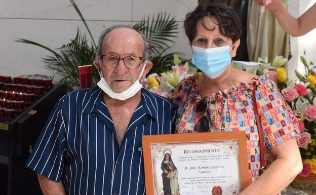 José Ramón Ledesma, el pescador de más edad homenajeado. 