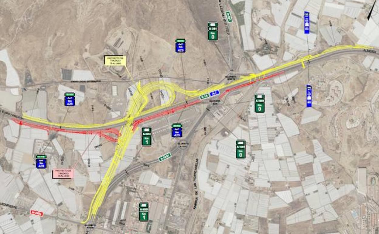 Aprobados los proyectos de remodelación del enlace 429 de la A7 en El Parador