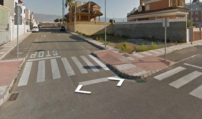 Lugar del accidente. 