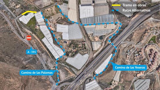 Restricciones esta Semana Santa por obras en el Camino de Altaduna