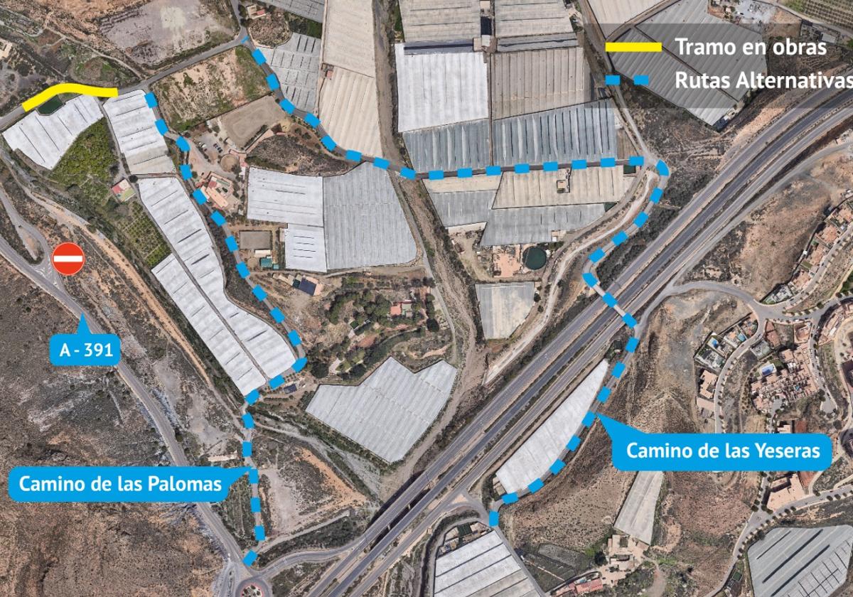 Restricciones esta Semana Santa por obras en el Camino de Altaduna