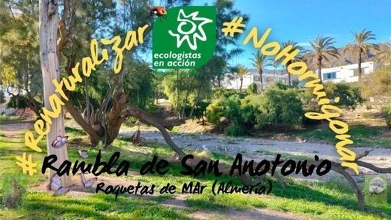 Recogen firmas para reclamar una «renaturalización real» de la Rambla de San Antonio