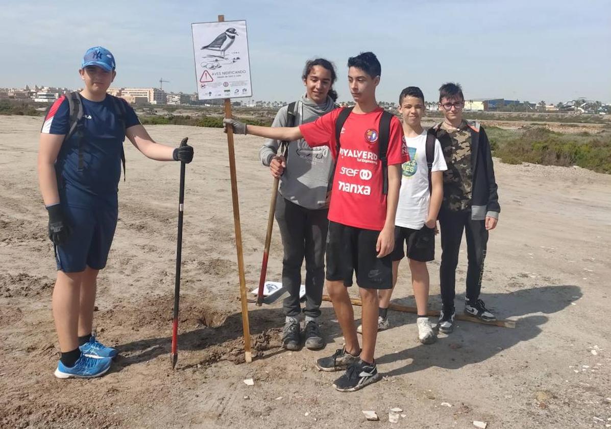 Carteles para ayudar a las aves a nidificar en la Ribera de la Algaida