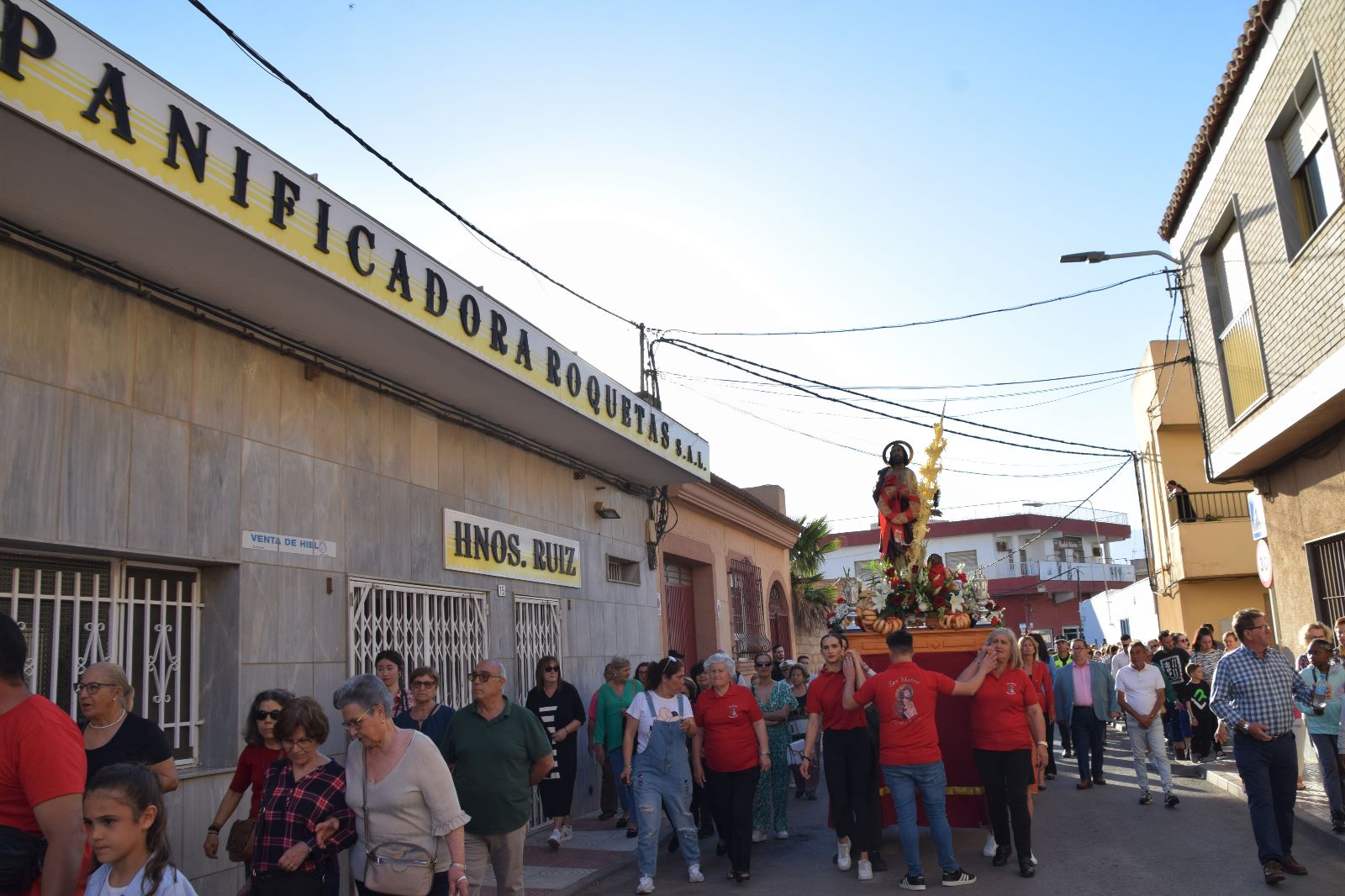 San Marcos procesiona por las calles de Roquetas