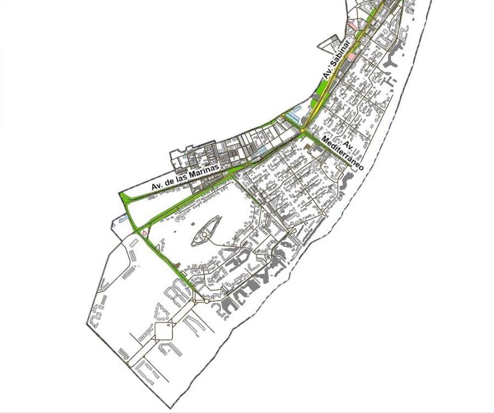 En la zona sur, la avenida Sabinar es la que mayor nivel de ruidos tiene.