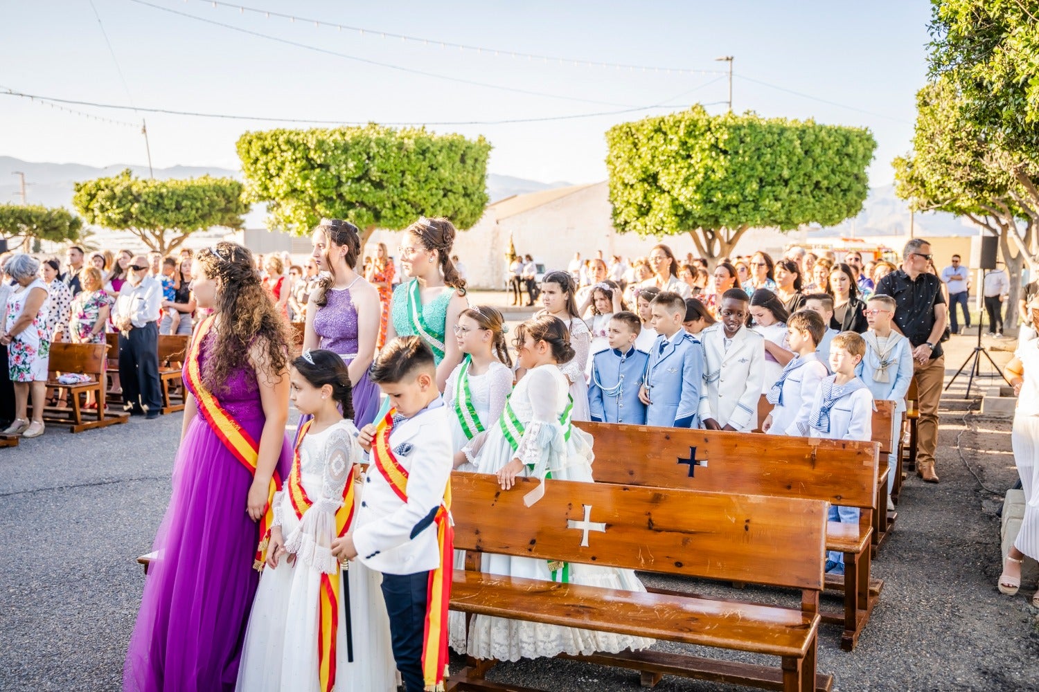 San Antonio y La Inmaculada procesionan por las calles de Cortijos de Marín en sus fiestas