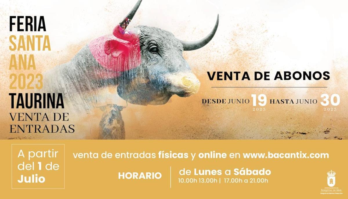 Roquetas ya ha vendido el 25% de la taquilla de la Feria Taurina de Santa Ana