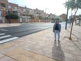 Belén Pérez en la Avenida Pedro Muñoz Seca del municipio.
