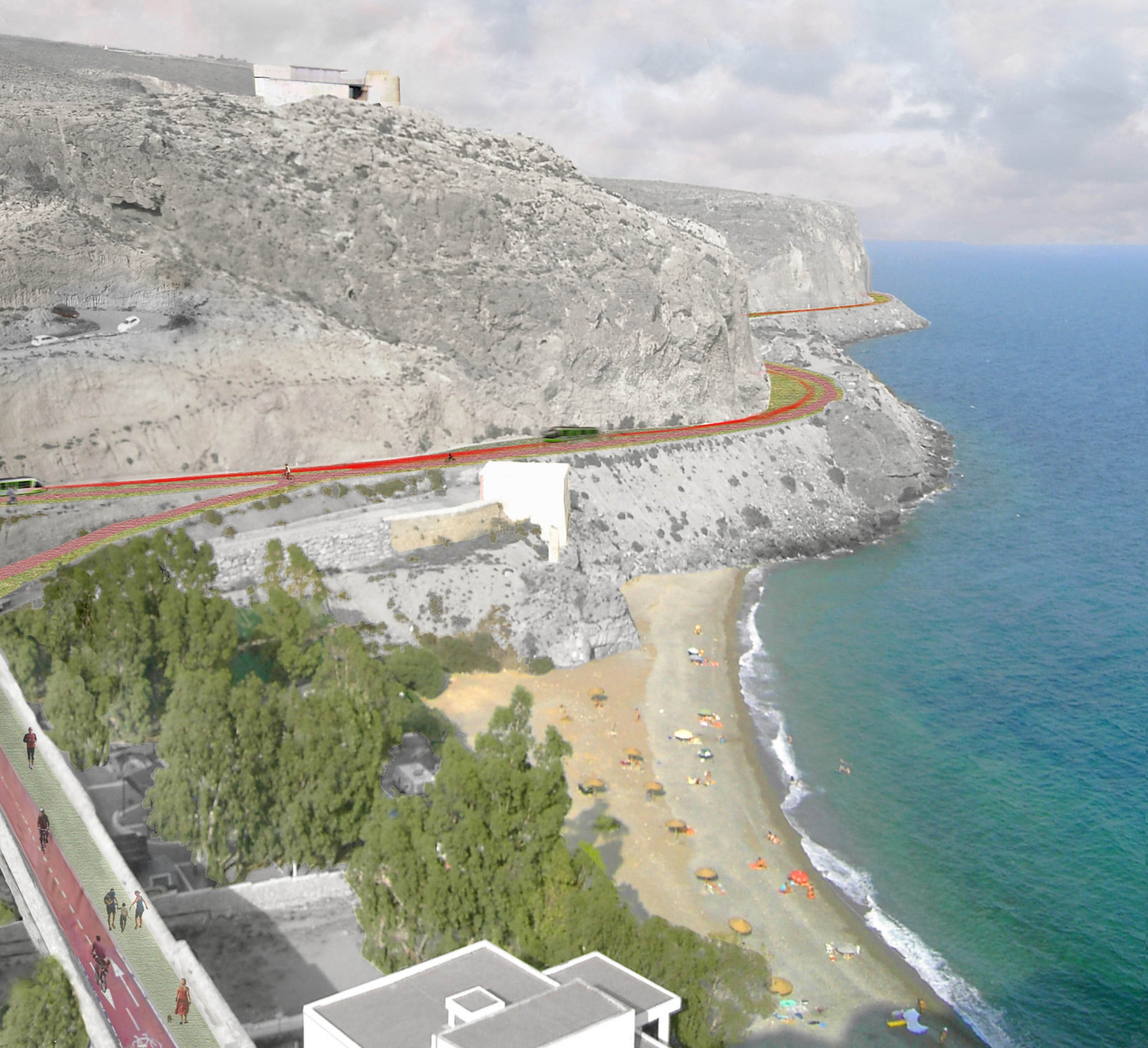 Otra de las perspectivas que dejaría la construcción de un tren-tranvía en la zona de Aguadulce y del poniente.