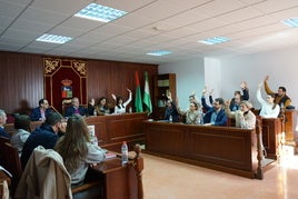 Imagen del pleno municipal realizado en el Ayuntamiento de Vícar, que destacó con un nuevo presupuesto de más de 30 millones de euros.