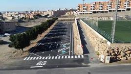 Imagen de los nuevos aparcamientos de Aguadulce.