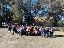 Foto de familia en el municipio de Tabernas.