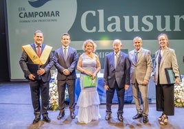 Premiados en la clausura del curso de la escuela Efa Campomar.