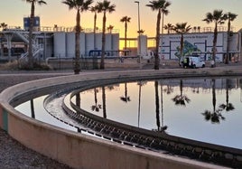 Planta de tratamiento de aguas de Hidralia en Roquetas de Mar.