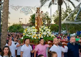 Imagen de la procesión del pasado fin de semana en La Gangosa.